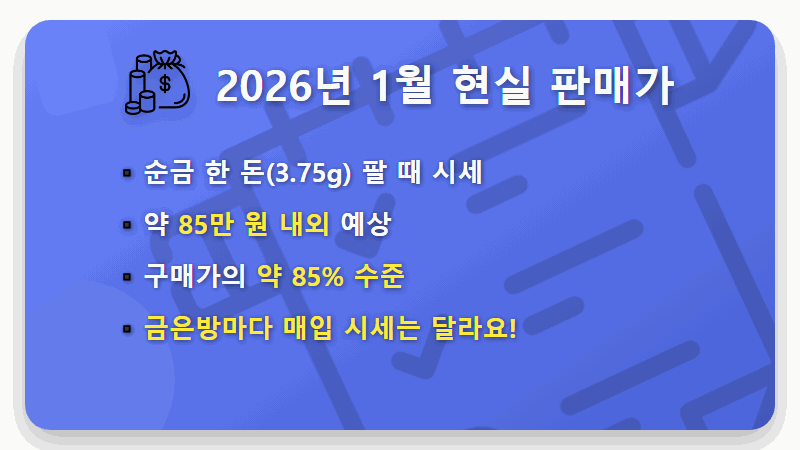 순금 반지 팔 때 가격, 100만원에 샀다면 현실적인 판매가는? (2026년 최신) - 핵심 요약