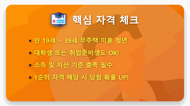 LH 청년전세임대주택 1순위 자격 조건, 신청 방법 및 현실적인 꿀팁 총정리 - 핵심 요약