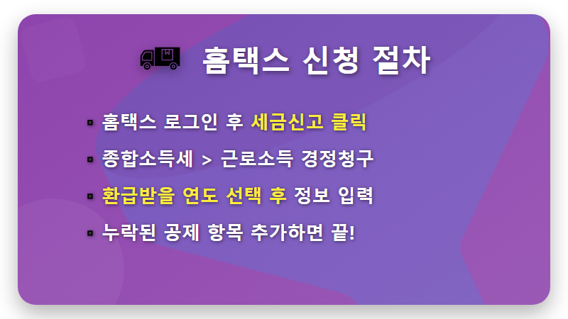 연말정산 기간 놓쳤을 때, 환급금 100% 챙기는 2가지 꿀팁 - 핵심 요약