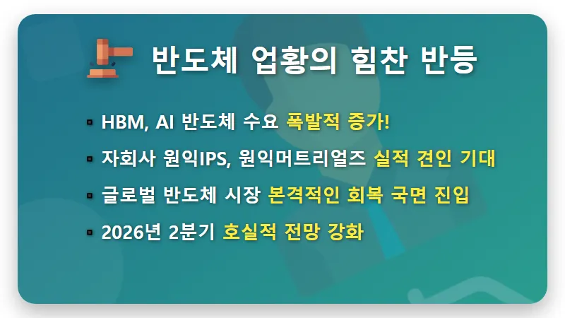 원익홀딩스 주가, 2026년 하반기 반도체·로봇 투자 핵심 분석 3가지! - 핵심 요약
