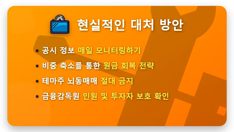 휴림로봇 주가 10배 폭등 뒤 대주주 매도 사태, 개인 투자자 보호를 위한 현실적인 대응 방법 꿀팁 - 핵심 요약