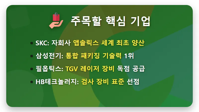 유리기판 관련주 TOP4 핵심 분석 및 2026년 투자 전망 - 핵심 요약
