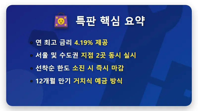 새마을금고 예금 특판 4.19% 현실적인 가입 방법 및 경영등급 확인 꿀팁 - 핵심 요약