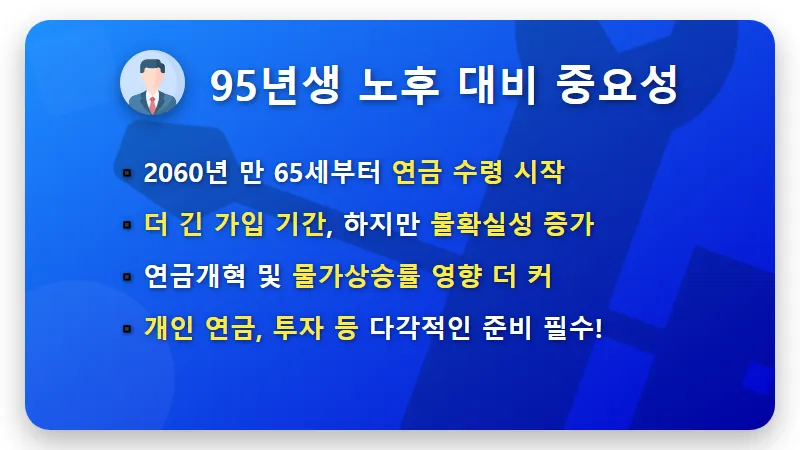 월 300만원 월급, 95년생 85년생 국민연금 수령액 꿀팁! 현실적인 노후 대비 전략 - 핵심 요약