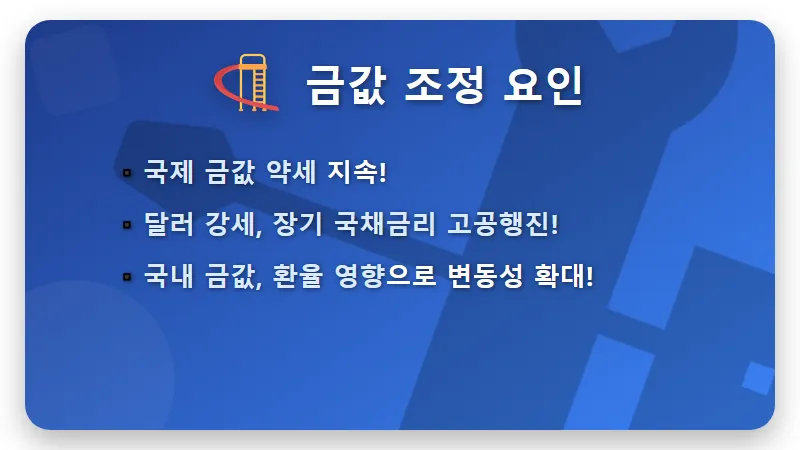 오늘의 금시세 조정기, 순금 18K 14K 백금 지금 매수해도 될까? 현실적인 금 투자 결정 꿀팁! - 핵심 요약