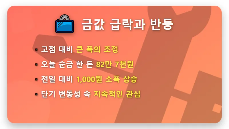 오늘의 금시세: 금값 30% 하락에도 자산가들이 금을 모으는 현실적인 3가지 이유 - 핵심 요약