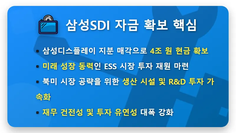 삼성SDI 4조 실탄 장전! 북미 ESS 시장 투자 전략과 주가 전망 꿀팁 - 핵심 요약