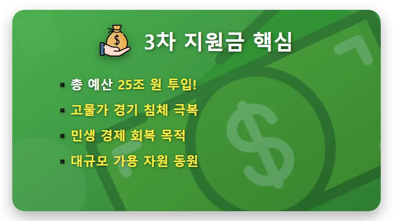 민생지원금 3차 25조 신청 방법 현실적인 지급 금액과 꿀팁 - 핵심 요약