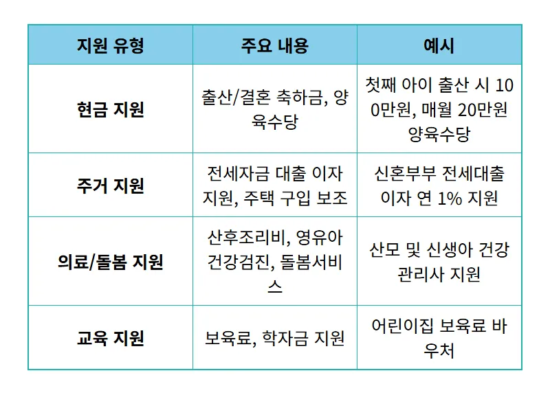 강진군 출산지원금 5,040만원, 결혼 출산 혜택 TOP 지역 현실적인 분석 - 상세 표