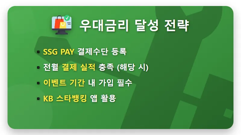 연 4% 쓱머니 KB통장 조건, 파킹통장 특판보다 높은 현실적인 수익 꿀팁 - 핵심 요약