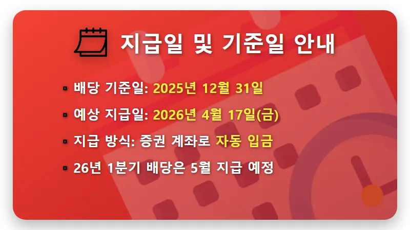 삼성전자 배당금 지급일 4월 1억 보유자 현실적인 수령액 꿀팁 - 핵심 요약