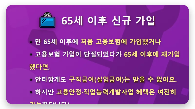 만 65세 이상 실업급여, 정년 연장 걱정 끝! 고용보험 가입 시점별 현실적인 신청 꿀팁 - 핵심 요약