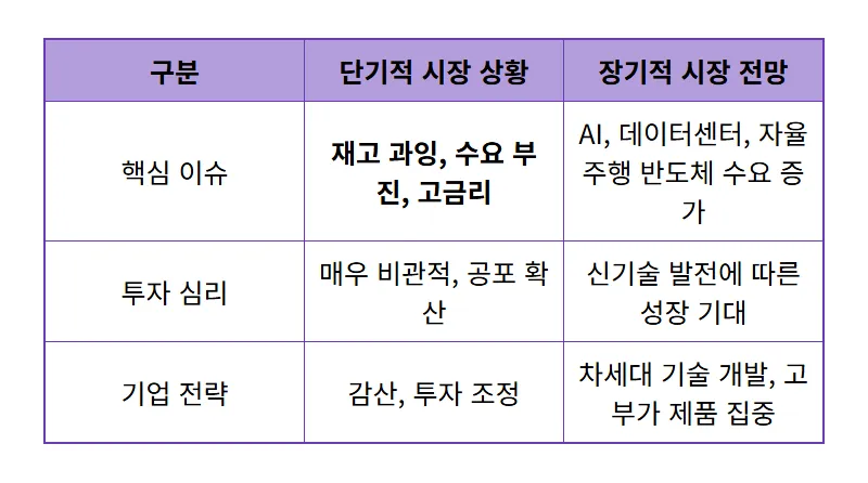 삼전닉스 공포 속, 반도체 주가 추가 하락? 투자자 현실적인 대처법 3가지 - 상세 표