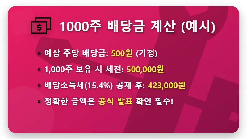 LG전자 2026년 8월 중간배당 1000주 실수령액과 지급일 꿀팁 - 핵심 요약