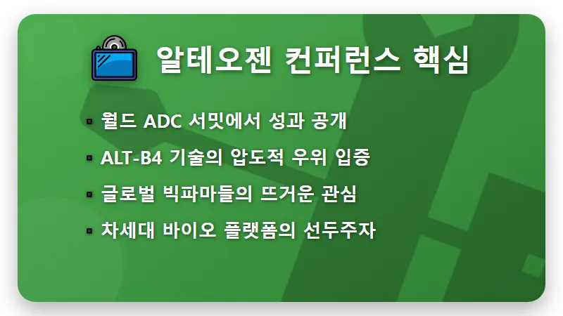 알테오젠 주가 반등 및 ADC 피하주사 전임상 성공의 핵심 이유 - 핵심 요약
