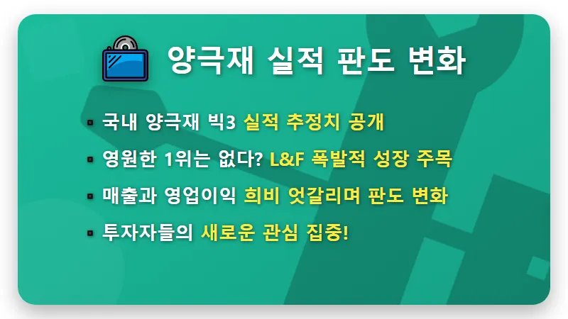 양극재 대장주 판도 변화! L&F 2026년 매출 3조 돌파? 투자 꿀팁 - 핵심 요약