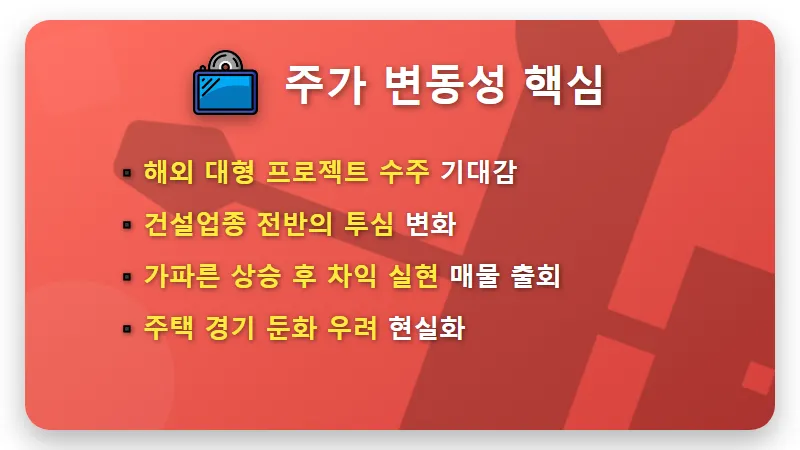 대우건설 주가 873% 폭등 후 폭락! 현실적인 반등 시나리오와 3가지 핵심 전략 - 핵심 요약