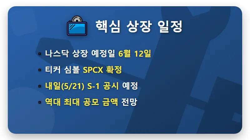 스페이스엑스 상장일 6월 12일? 나스닥 IPO 일정 및 관련주 총정리 - 핵심 요약