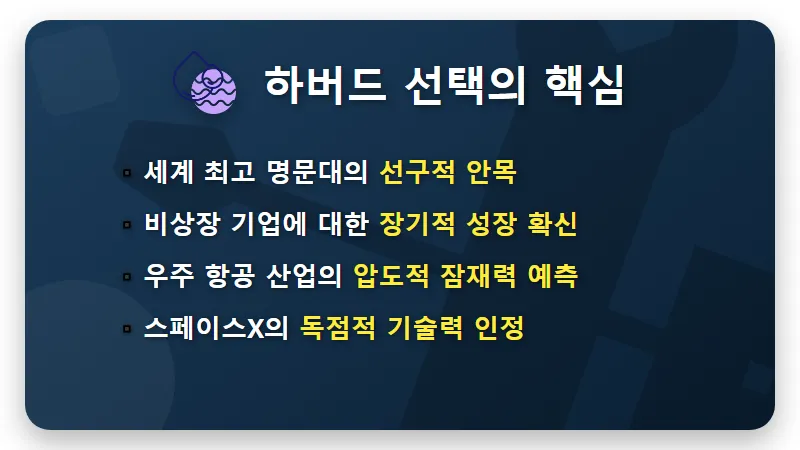하버드 3조원 스페이스X 투자, 비상장 주식의 현실적인 미래 가치 전망은? - 핵심 요약