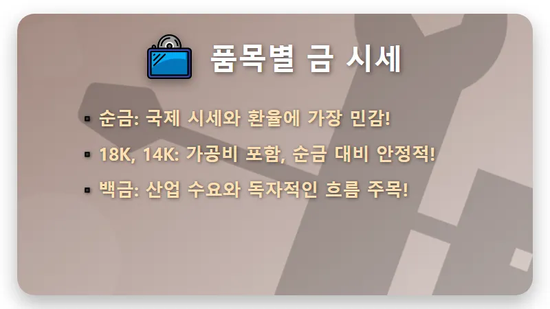 오늘의 금시세 조정기, 순금 18K 14K 백금 지금 매수해도 될까? 현실적인 금 투자 결정 꿀팁! - 핵심 요약