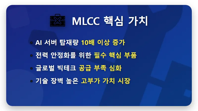 MLCC 관련주 TOP3 추천, AI 서버 필수 부품 및 투자 꿀팁 - 핵심 요약