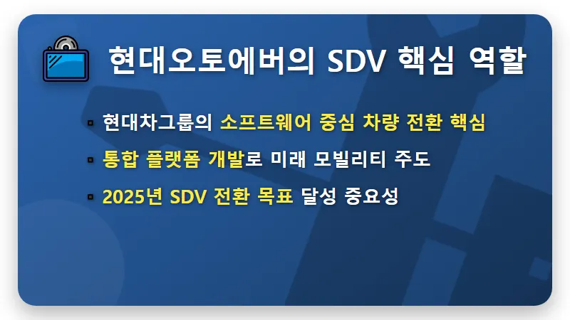 현대오토에버 SDV 전환, 주가 상승 위한 3가지 현실적인 핵심 전략 분석 - 핵심 요약