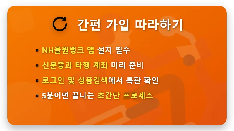 농협 5% 특판 적금 현실적인 가입 방법 및 마감 전 꿀팁 - 핵심 요약