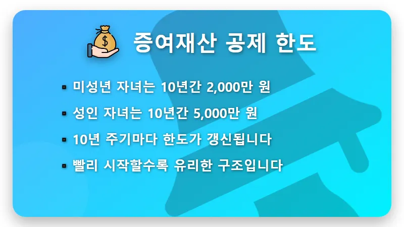 2026 자녀 주식 증여세 면제 한도 3가지와 세금 폭탄 피하는 현실적인 꿀팁 - 핵심 요약