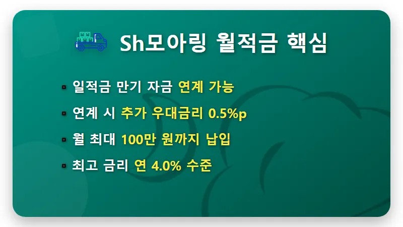 수협 6% 적금 특판 Sh모아링 가입 방법 및 2026년 우대 금리 혜택 솔직 후기 - 핵심 요약