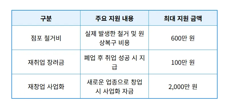 소상공인 지원금 600만원 대상 확인 및 신청 방법 현실적인 꿀팁 - 상세 표