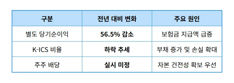 한화생명 주가 10% 급락 이유 2026년 실적 부진과 배당 현실적인 분석 - 상세 표