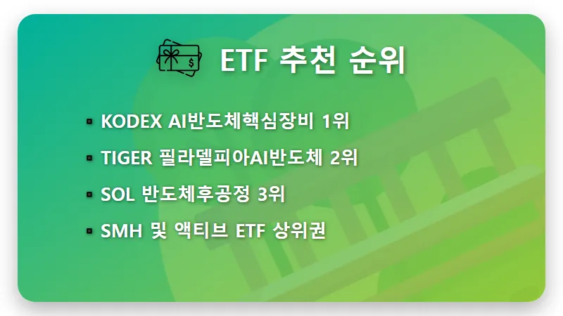 반도체 ETF 추천 5종, 2026년 돈 몰리는 현실적인 투자 방법 - 핵심 요약