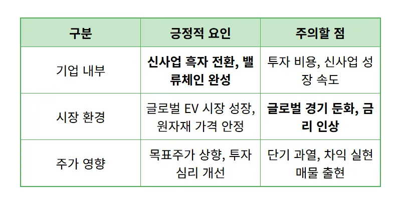 포스코홀딩스 2분기 8190억 대박! 주가 반등 꿀팁과 리튬 흑자 전환의 비밀 - 상세 표