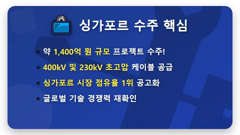 대한전선 주가 전망 싱가포르 1400억 수주와 AI 전력 인프라 호재 분석 - 핵심 요약