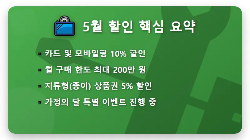 온누리상품권 10% 할인 방법 5월 구매 한도 사용처 꿀팁 총정리 - 핵심 요약