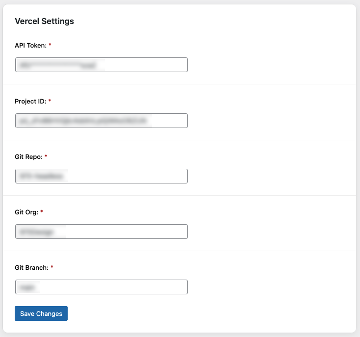 Configuration Page