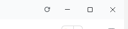 restart button in the title bar, left of minimize