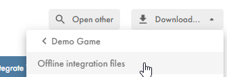 Offline integration files