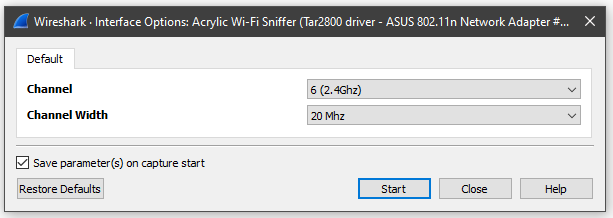 Wireshark Wi-Fi config