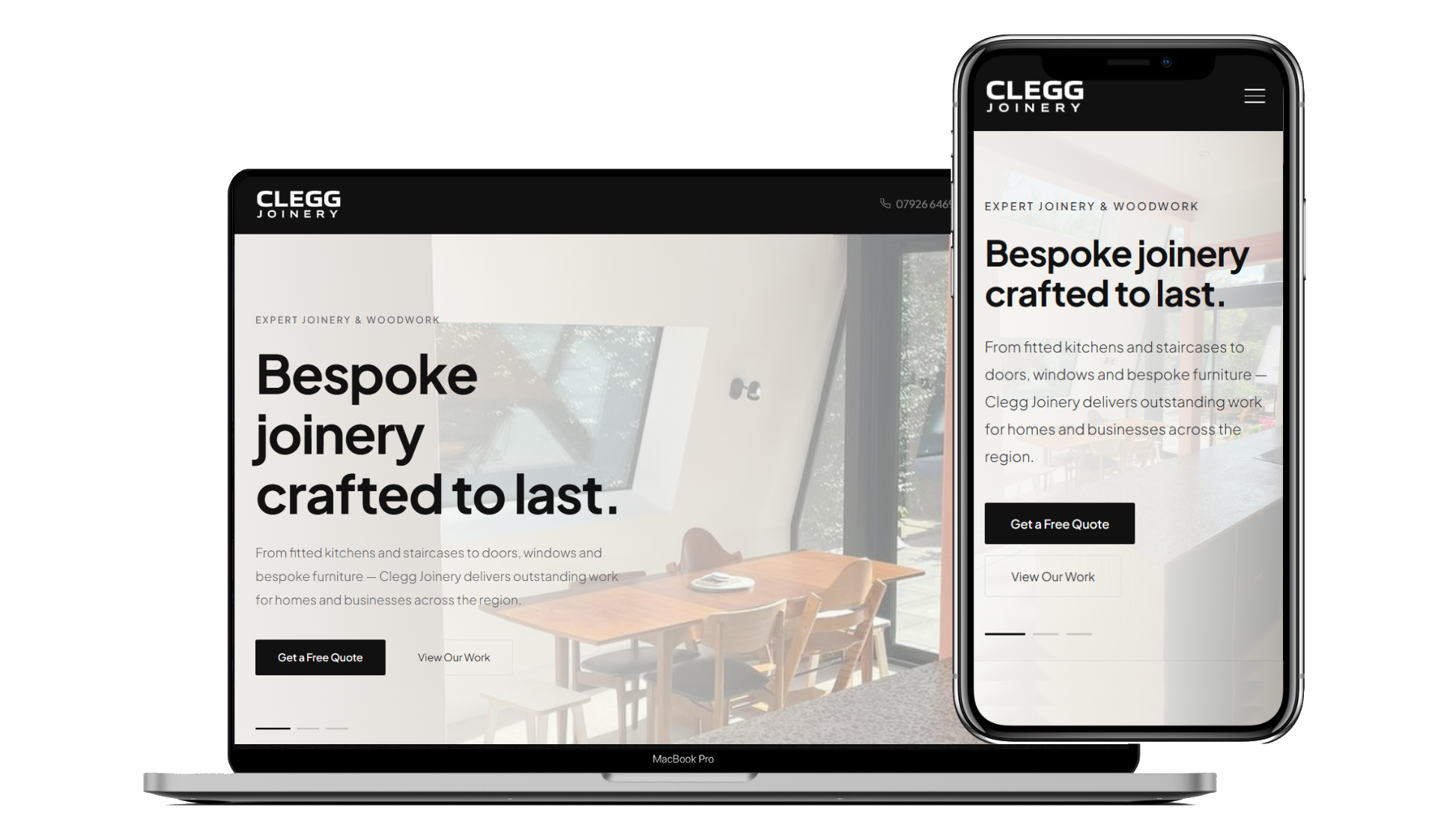 Clegg Joinery website preview