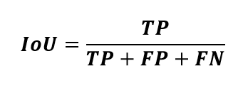  the IoU criterion [formula]