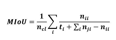   Mean Intersection over Union (MIoU) 