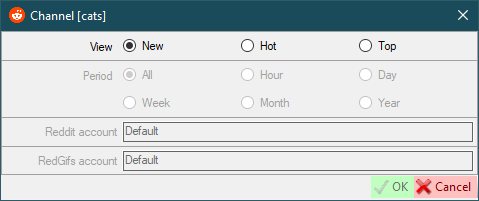 Reddit user settings