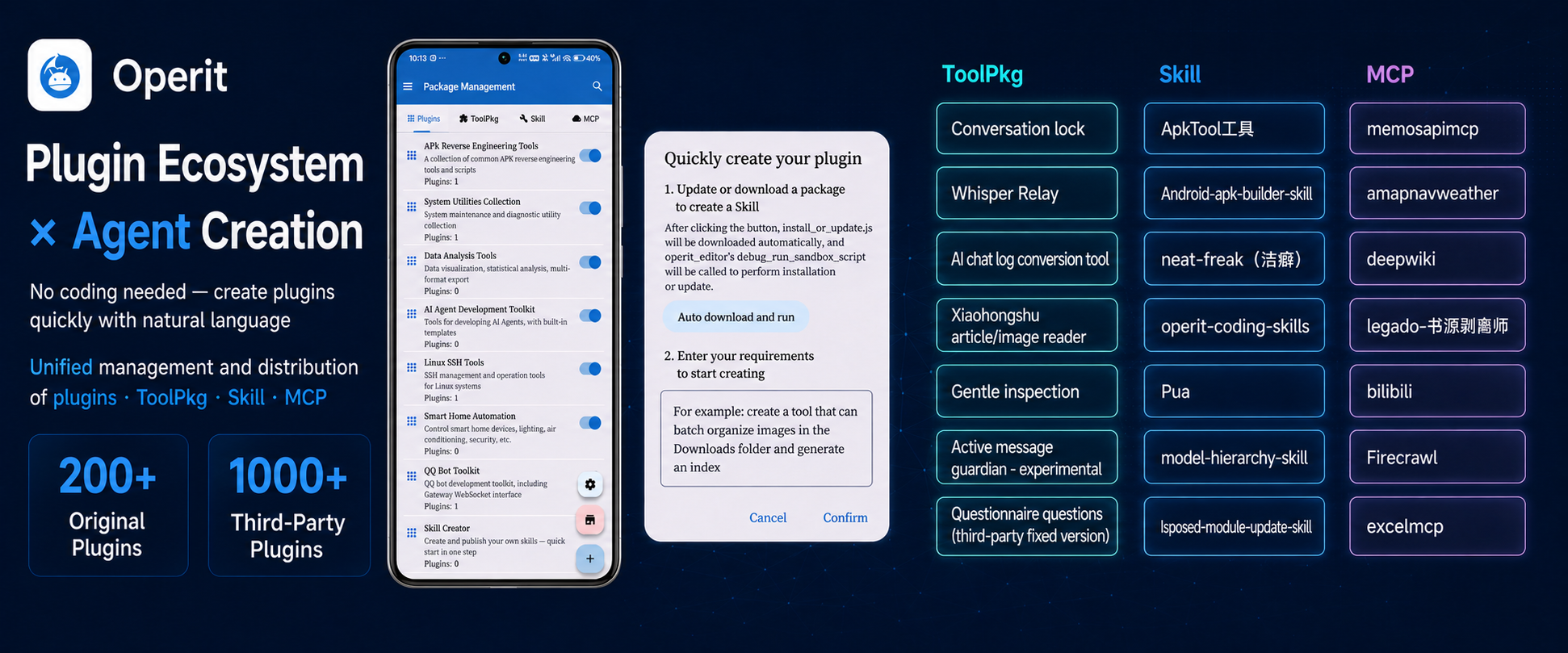 Plugin ecosystem and agent creation demo