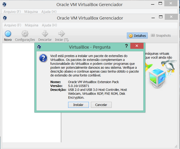 Instalação Virtualbox no Windows