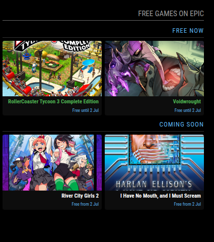 MMM-EpicFreeGames Screenshot