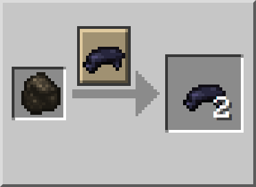 Stonecutter: Charcoal -> 2 black dye