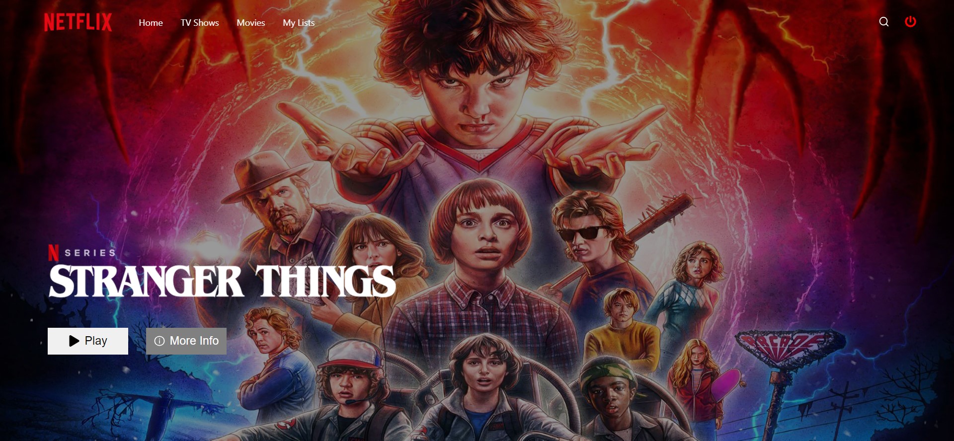 Netflix Home Page