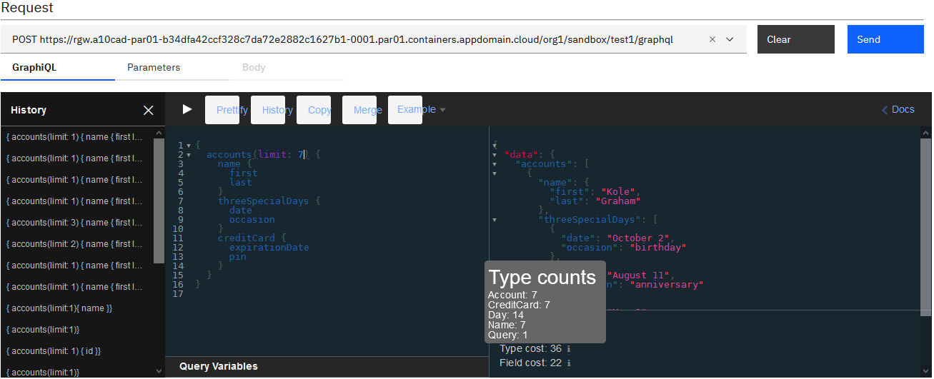 Evaluating the cost of a query