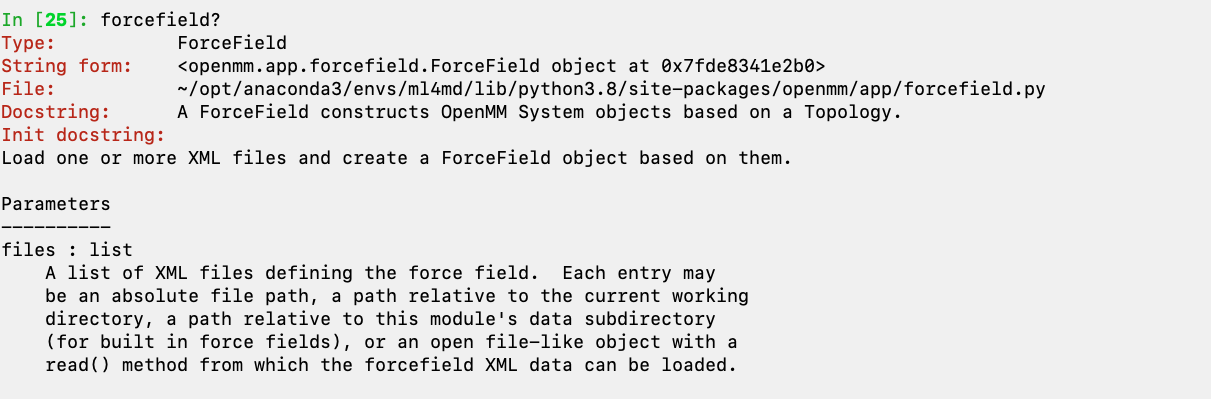 openmm forcefield object